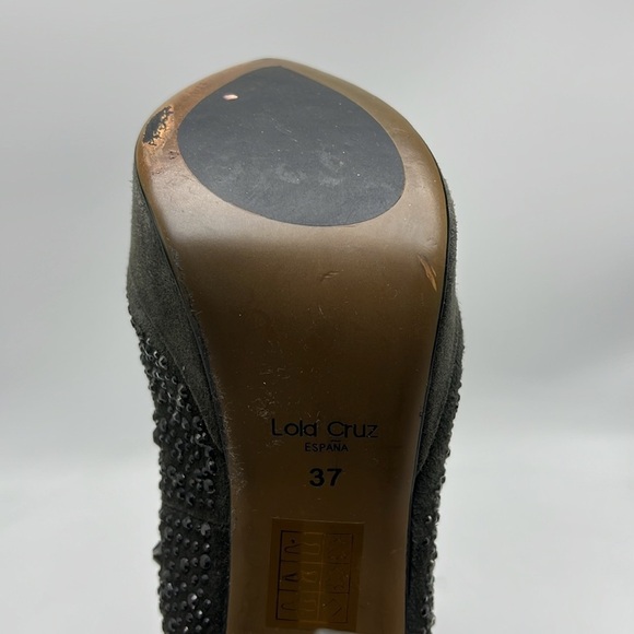 Lola Cruz bling gray heels size 7 euro size 37 - Picture 5 of 8
